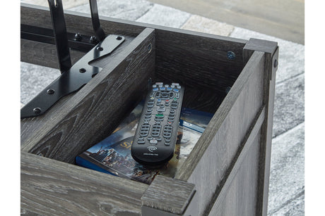 Freedan Grayish Brown Lift-Top Coffee Table from Ashley - Luna Furniture