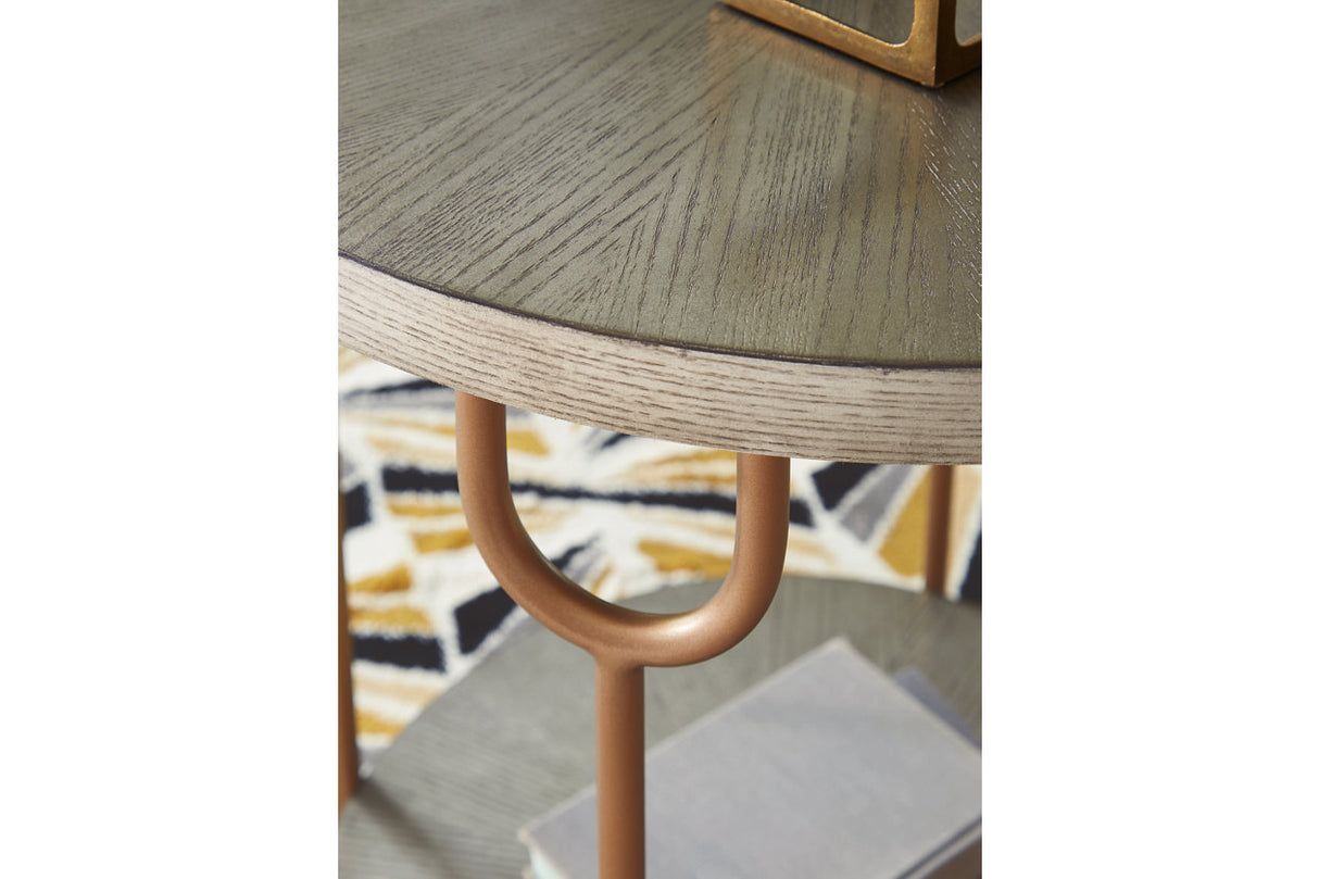 Ranoka Platinum End Table - Ashley - Luna Furniture