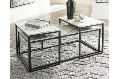 Donnesta Gray/Black Table, Set of 3 -  - Luna Furniture