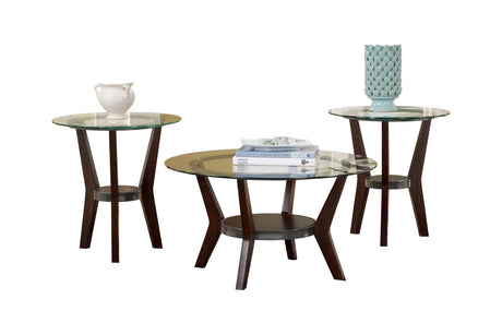 Fantell Dark Brown Table, Set of 3 -  - Luna Furniture