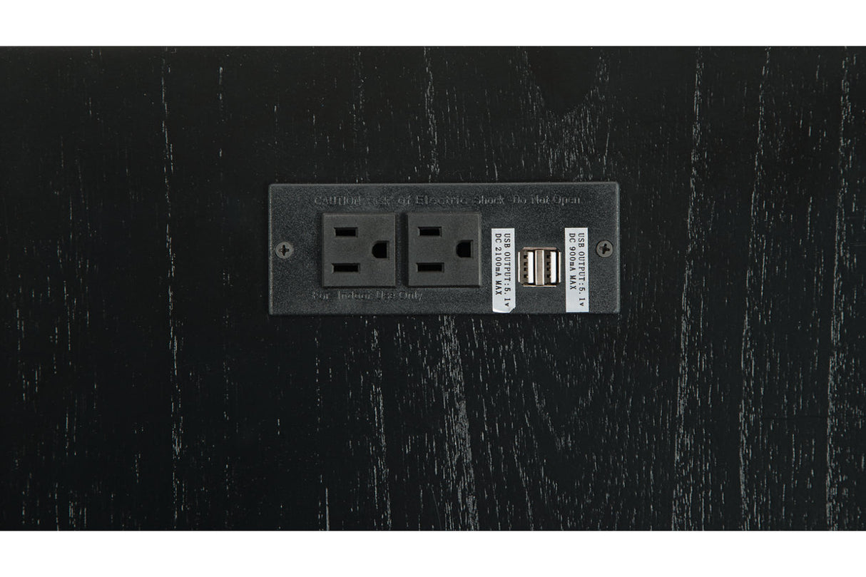 Treytown Black Chairside End Table from Ashley - Luna Furniture