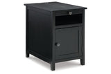 Treytown Black Chairside End Table from Ashley - Luna Furniture
