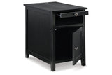 Treytown Black Chairside End Table from Ashley - Luna Furniture