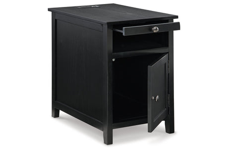 Treytown Black Chairside End Table from Ashley - Luna Furniture
