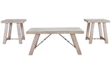 Carynhurst Whitewash Table, Set of 3 -  - Luna Furniture