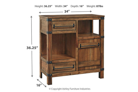 Roybeck Light Brown/Bronze Accent Cabinet from Ashley - Luna Furniture