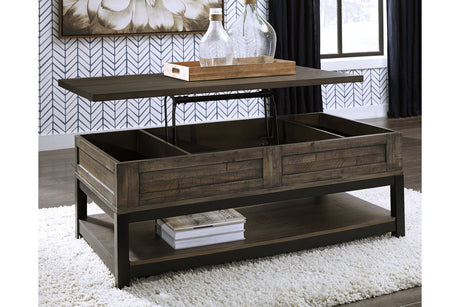 Johurst Grayish Brown Coffee Table with Lift Top from Ashley - Luna Furniture
