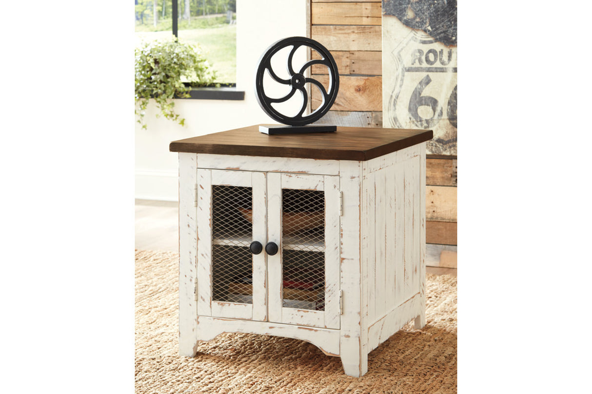 Wystfield White/Brown End Table -  - Luna Furniture