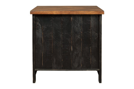 Valebeck Black/Brown End Table from Ashley - Luna Furniture