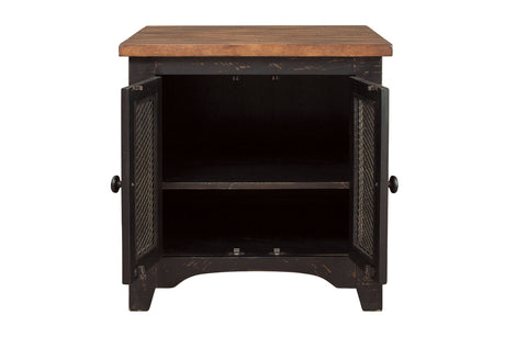 Valebeck Black/Brown End Table from Ashley - Luna Furniture