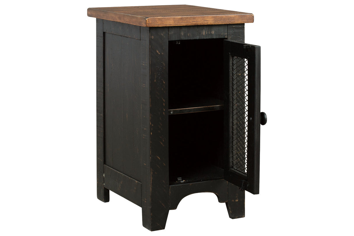 Valebeck Black/Brown Chairside End Table - Ashley - Luna Furniture