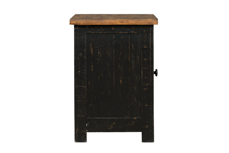 Valebeck Black/Brown Chairside End Table from Ashley - Luna Furniture
