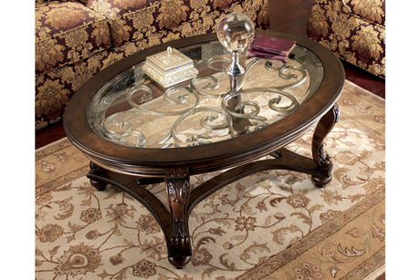 Norcastle Dark Brown Coffee Table - Ashley - Luna Furniture