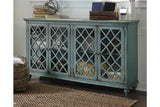 Mirimyn Antique Teal Accent Cabinet from Ashley - Luna Furniture