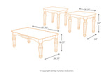 North Shore Dark Brown Table, Set of 3 -  - Luna Furniture