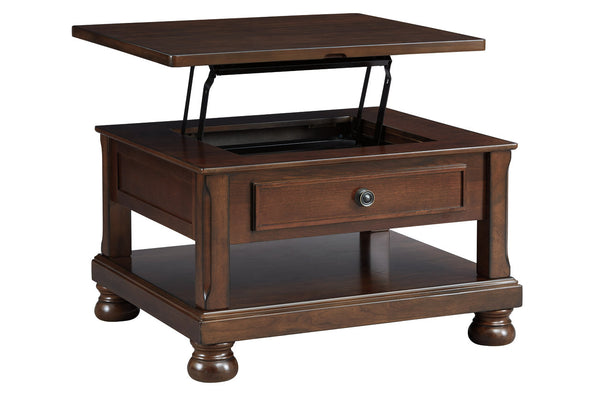 Porter Rustic Brown Coffee Table with Lift Top
