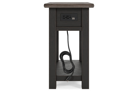 Tyler Creek Two-tone Chairside End Table from Ashley - Luna Furniture