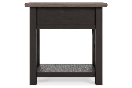 Tyler Creek Two-tone Chairside End Table from Ashley - Luna Furniture