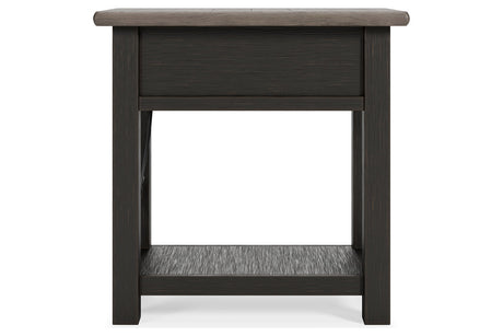 Tyler Creek Two-tone Chairside End Table from Ashley - Luna Furniture