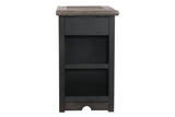 Tyler Creek Grayish Brown/Black Chairside End Table with USB Ports & Outlets from Ashley - Luna Furniture