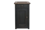 Tyler Creek Grayish Brown/Black Chairside End Table with USB Ports & Outlets from Ashley - Luna Furniture