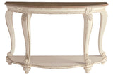 Realyn White/Brown Sofa Table from Ashley - Luna Furniture