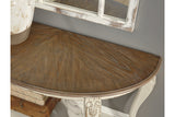 Realyn White/Brown Sofa Table from Ashley - Luna Furniture