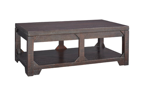 Rogness Rustic Brown Coffee Table with Lift Top -  - Luna Furniture