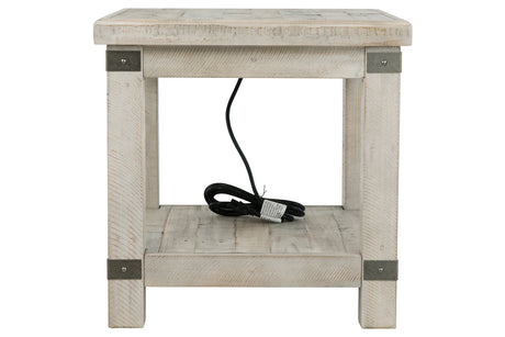 Carynhurst White Wash Gray End Table from Ashley - Luna Furniture