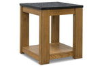 Quentina Light Brown/Black End Table