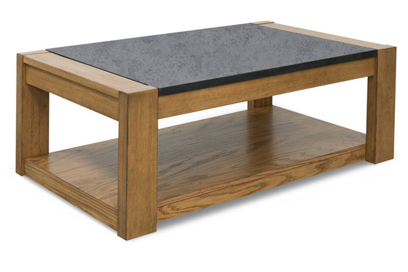 Quentina Light Brown/Black Lift Top Coffee Table
