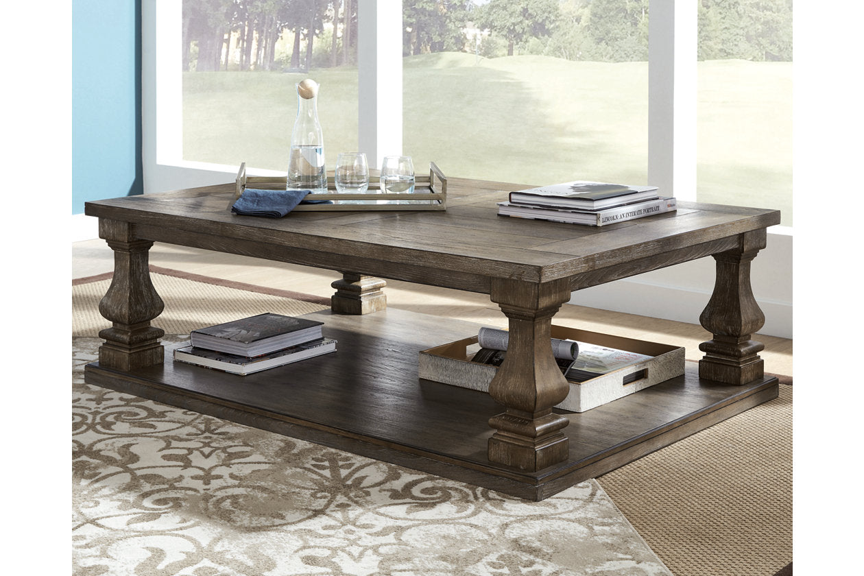 Johnelle Gray Coffee Table from Ashley - Luna Furniture