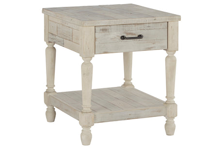Shawnalore Whitewash End Table -  - Luna Furniture