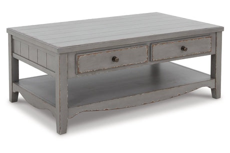 Charina Antique Gray Coffee Table from Ashley - Luna Furniture