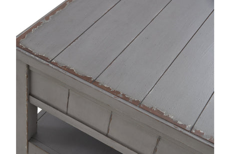 Charina Antique Gray Coffee Table from Ashley - Luna Furniture