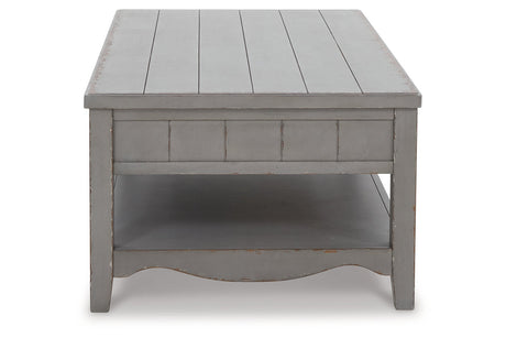 Charina Antique Gray Coffee Table from Ashley - Luna Furniture