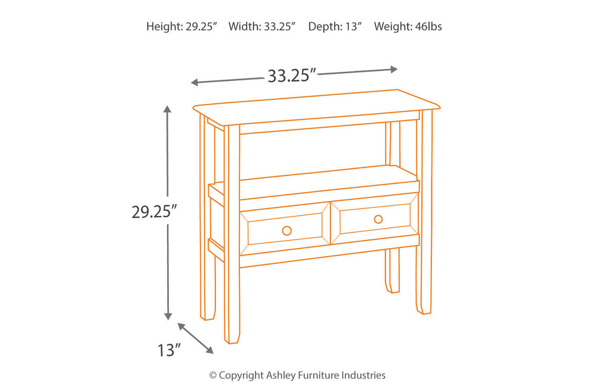 Abbonto Warm Brown Accent Table