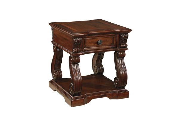Alymere Rustic Brown End Table