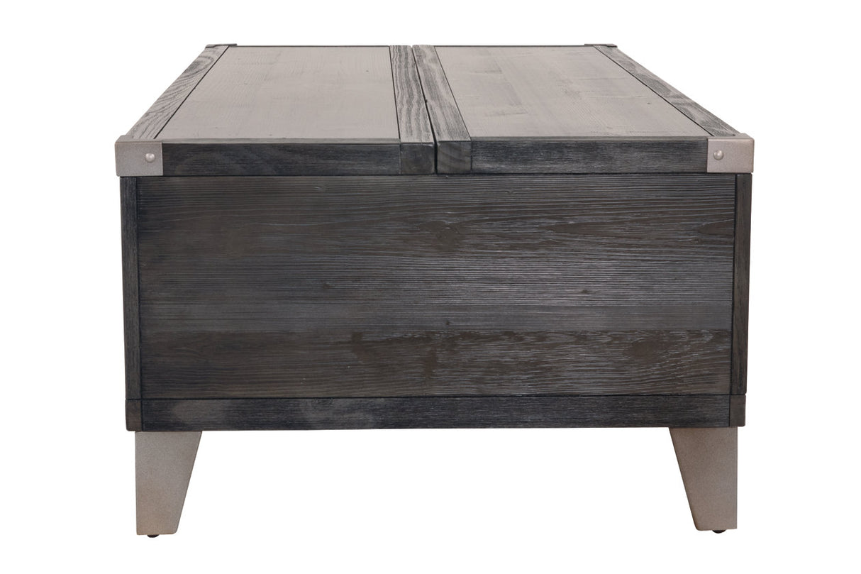 Todoe Dark Gray Coffee Table with Lift Top -  - Luna Furniture