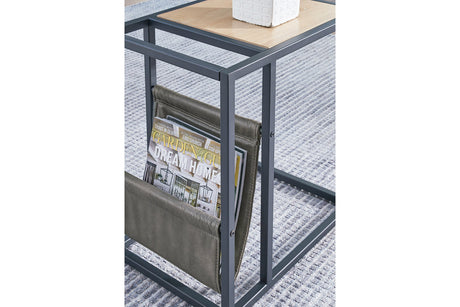 Freslowe Light Brown/Black Chairside End Table from Ashley - Luna Furniture