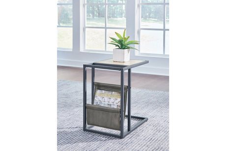 Freslowe Light Brown/Black Chairside End Table from Ashley - Luna Furniture