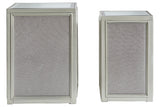 Traleena Silver Finish Nesting End Table from Ashley - Luna Furniture