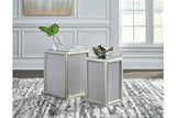 Traleena Silver Finish Nesting End Table from Ashley - Luna Furniture
