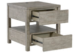 Krystanza Weathered Gray End Table