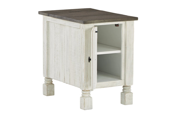 Havalance White/Gray Chairside End Table