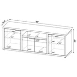 Tabby Mango 3-Piece Entertainment Center With 60" TV Stand from Coaster - Luna Furniture