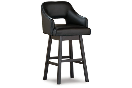 Tallenger Black/Dark Brown Bar Height Barstool, Set of 2 from Ashley - Luna Furniture