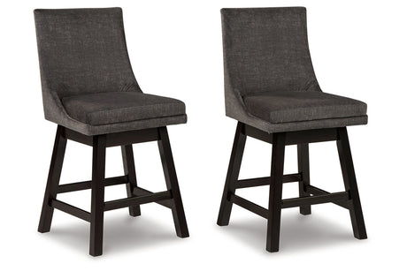 Tallenger Dark Gray Counter Height Barstool, Set of 2 from Ashley - Luna Furniture