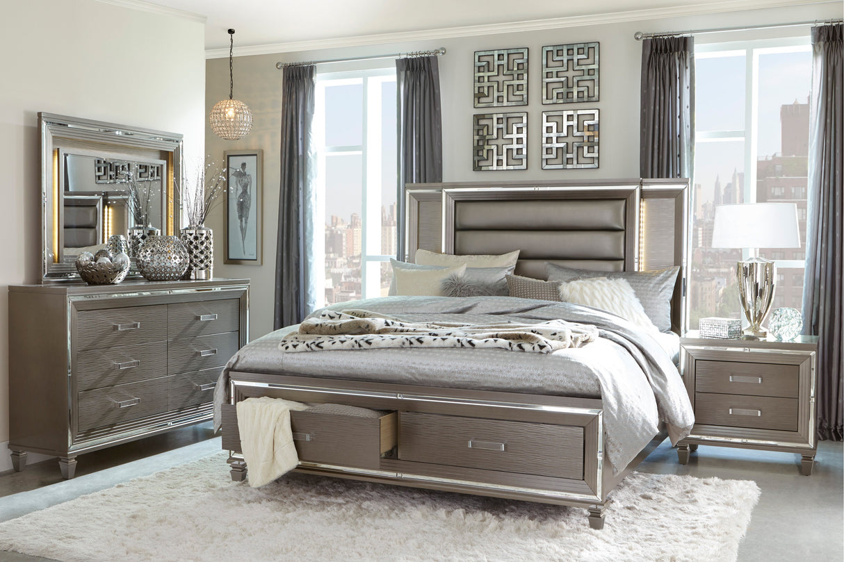 Tamsin Silver/Gray Metallic Chest from Homelegance - Luna Furniture