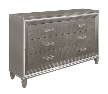 Tamsin Silver/Gray Metallic Dresser from Homelegance - Luna Furniture